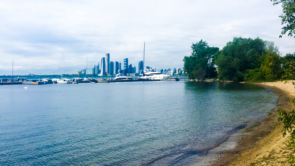 Beautiful beach in Toronto, Canada.